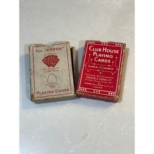 ARPAK No-Revoke Playing Cards England c1920s 52 Cards w/Box Mudge & Sons Ltd.